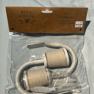 Bee & Willow Wood Holdbacks Set of 2